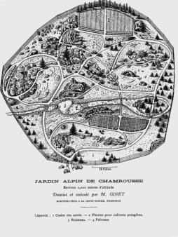 plan du jardin alpin de Chamrousse